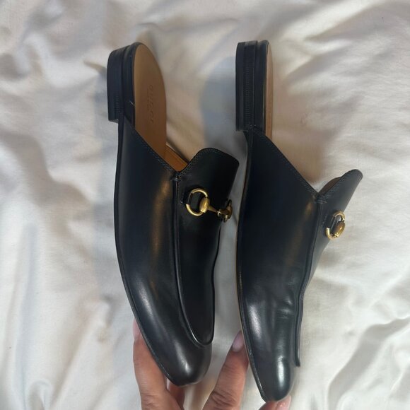 Gucci Princetown Leather Mules Slides in Nero 39 - Picture 16 of 16